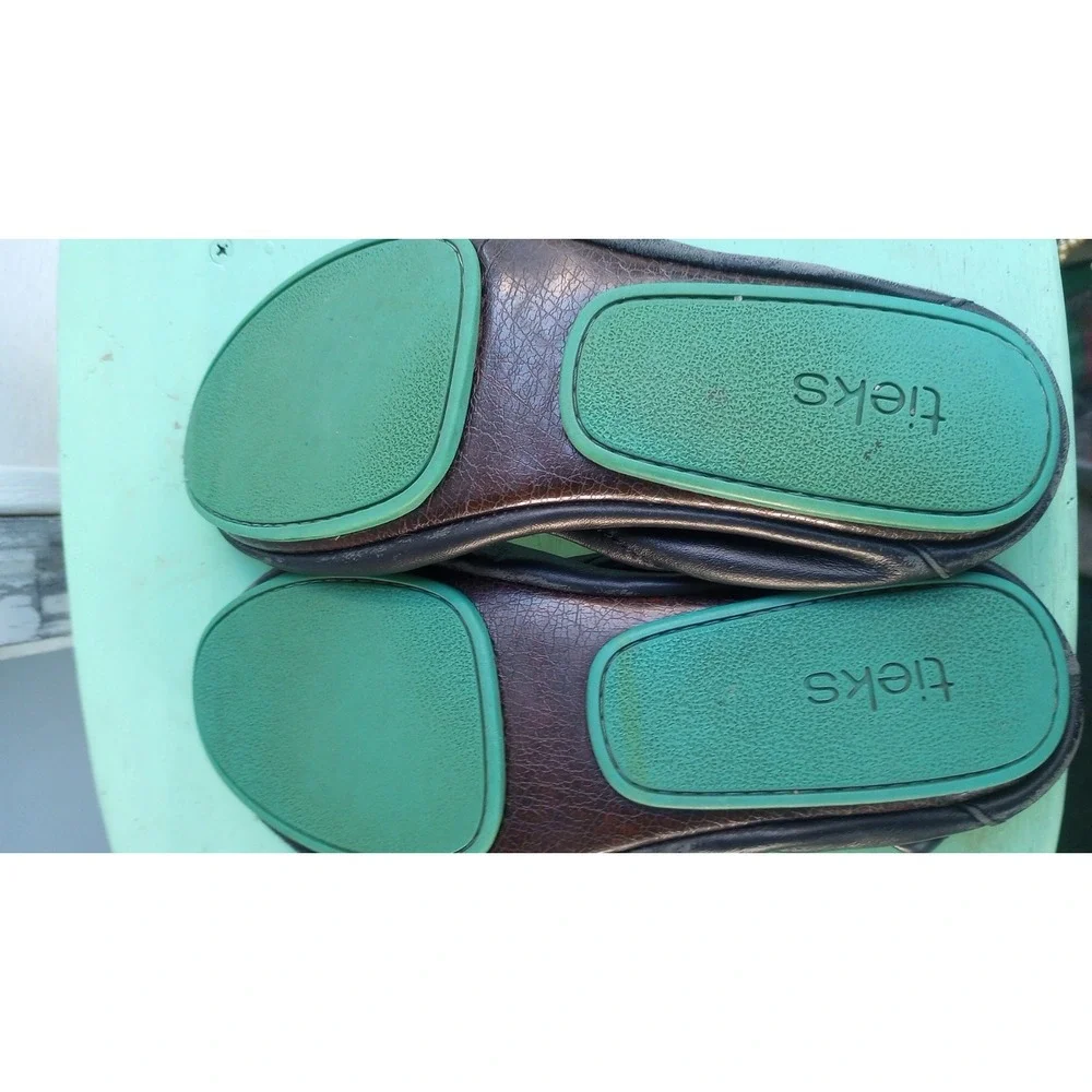 Tieks By Gavrieli Ballet Flats‎ Size 7 Matte Black Leather Slip On Foldable
